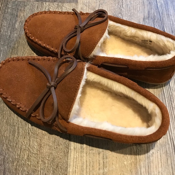 J. Crew Shoes Jcrew Suedeshearling Moccasin Slippers Poshmark